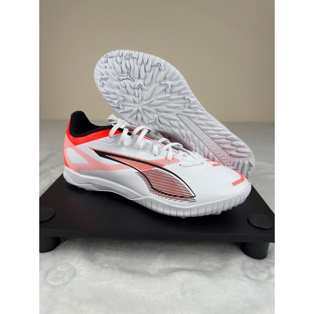 Puma Ultra‎ 5 Play Turf Trainer Soccer Cleats White Red Mens 11.5 108331-01 New